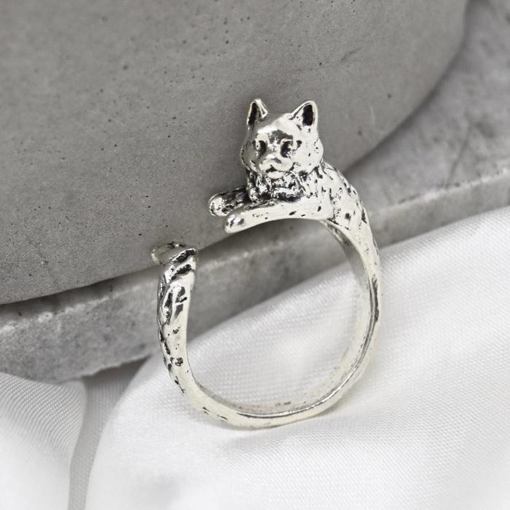 Silver Cat Ring - Picture 3 of 6